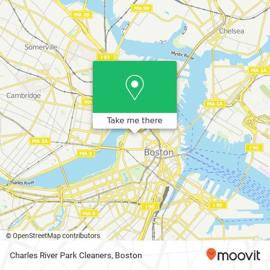 Charles River Park Cleaners map