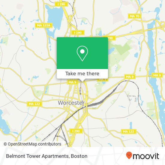 Mapa de Belmont Tower Apartments