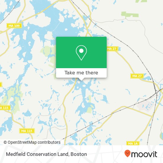 Medfield Conservation Land map