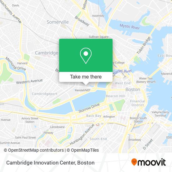 Mapa de Cambridge Innovation Center