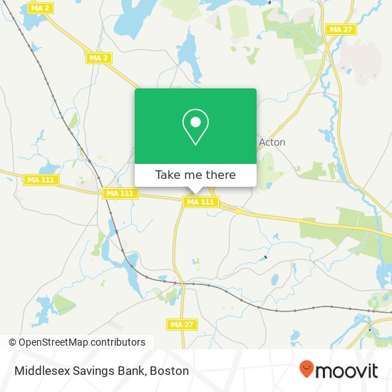 Middlesex Savings Bank map