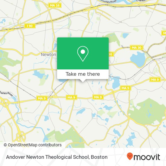 Mapa de Andover Newton Theological School