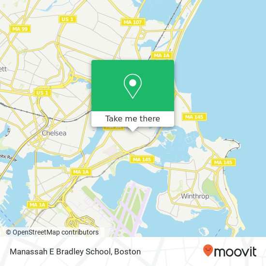 Manassah E Bradley School map