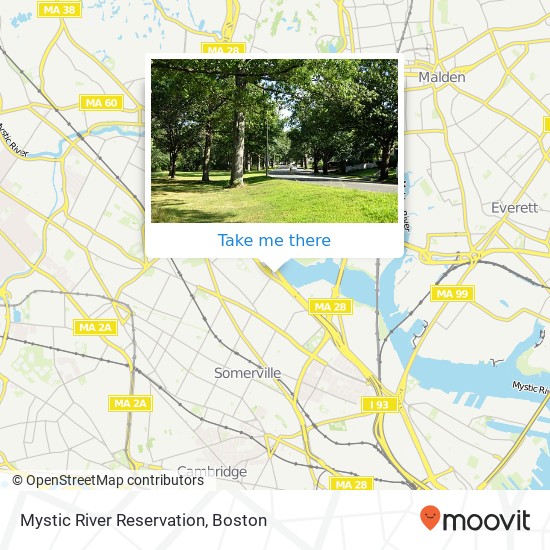 Mystic River Reservation map