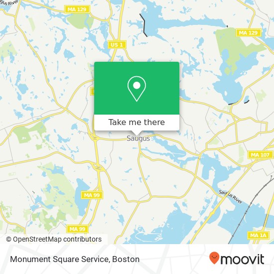 Mapa de Monument Square Service