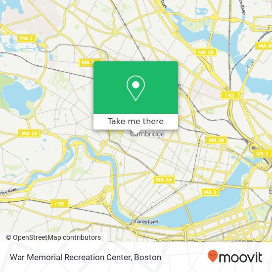 War Memorial Recreation Center map