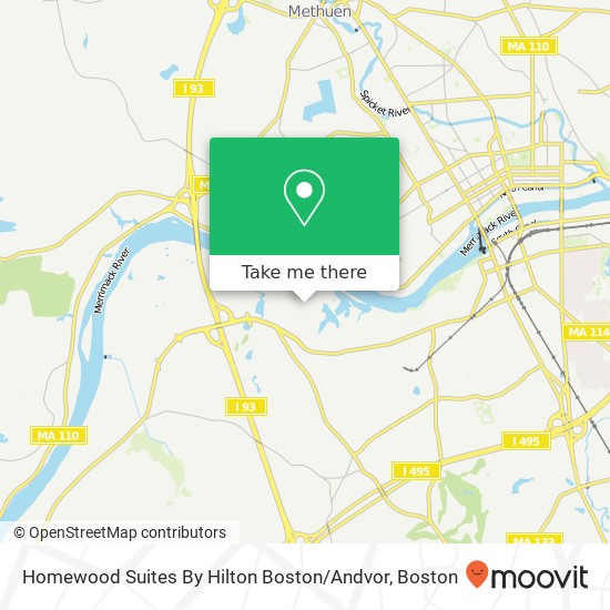 Homewood Suites By Hilton Boston / Andvor map