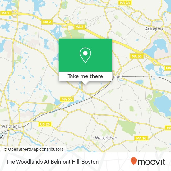 The Woodlands At Belmont Hill map