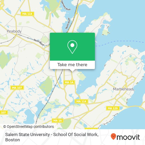 Mapa de Salem State University - School Of Social Work