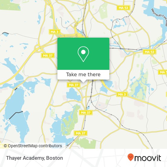 Mapa de Thayer Academy