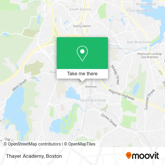 Thayer Academy map