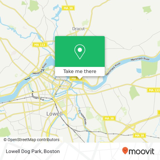 Lowell Dog Park map