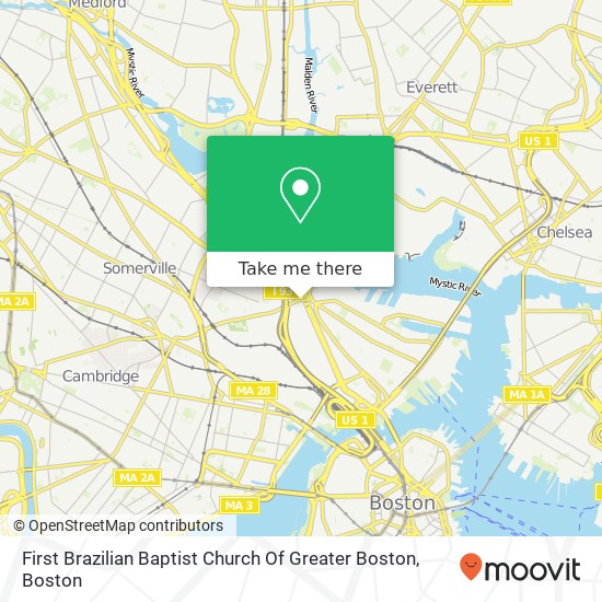 Mapa de First Brazilian Baptist Church Of Greater Boston