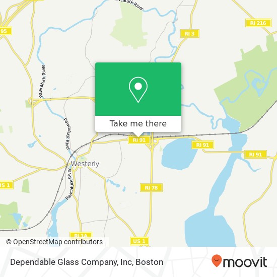 Mapa de Dependable Glass Company, Inc