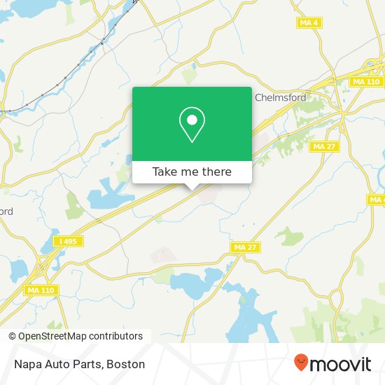 Mapa de Napa Auto Parts