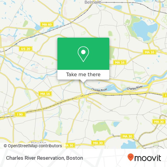 Mapa de Charles River Reservation