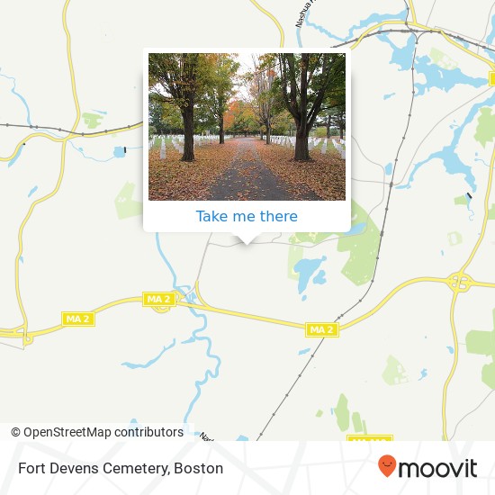 Fort Devens Cemetery map