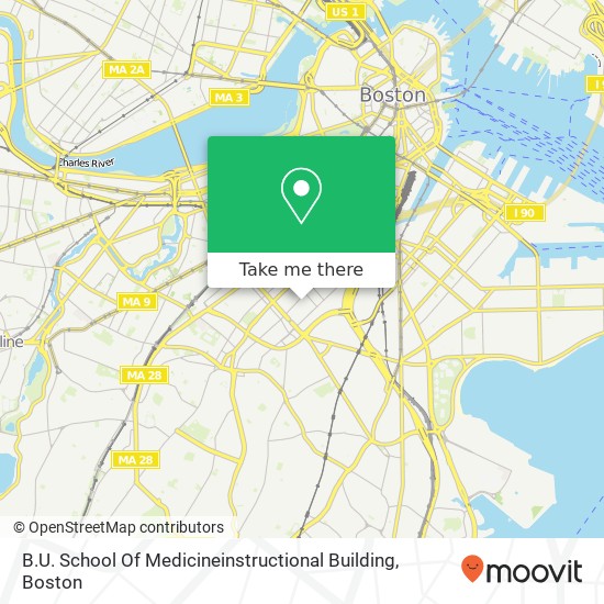 B.U. School Of Medicineinstructional Building map