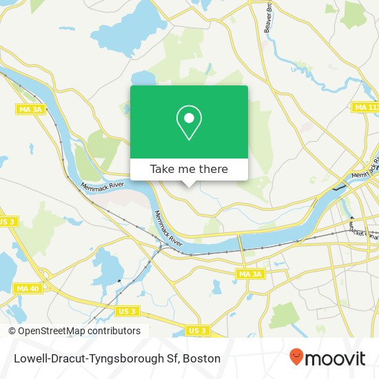 Lowell-Dracut-Tyngsborough Sf map