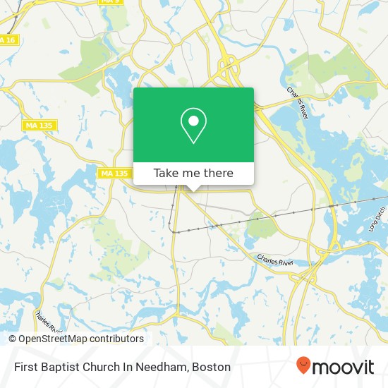 Mapa de First Baptist Church In Needham