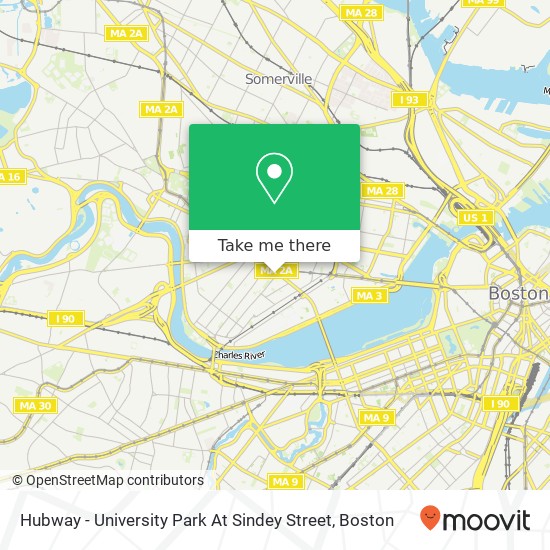 Hubway - University Park At Sindey Street map