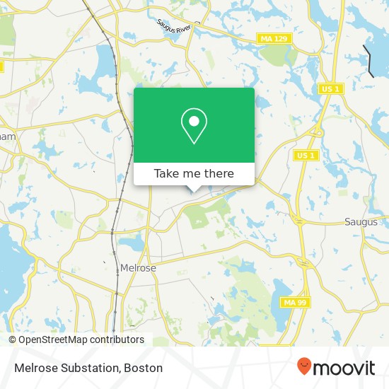 Mapa de Melrose Substation