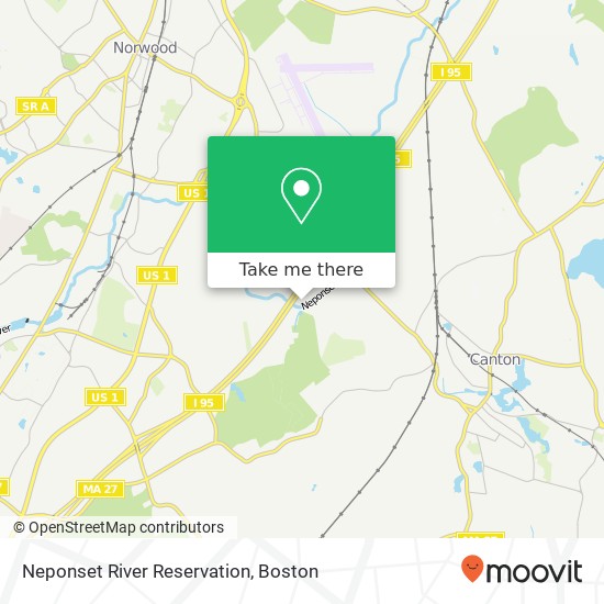 Neponset River Reservation map