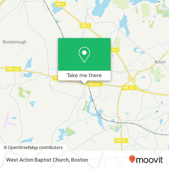 West Acton Baptist Church map