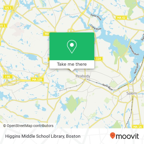 Mapa de Higgins Middle School Library