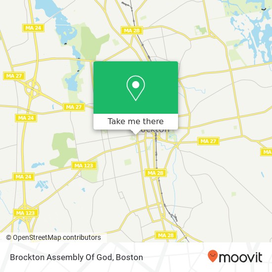 Mapa de Brockton Assembly Of God
