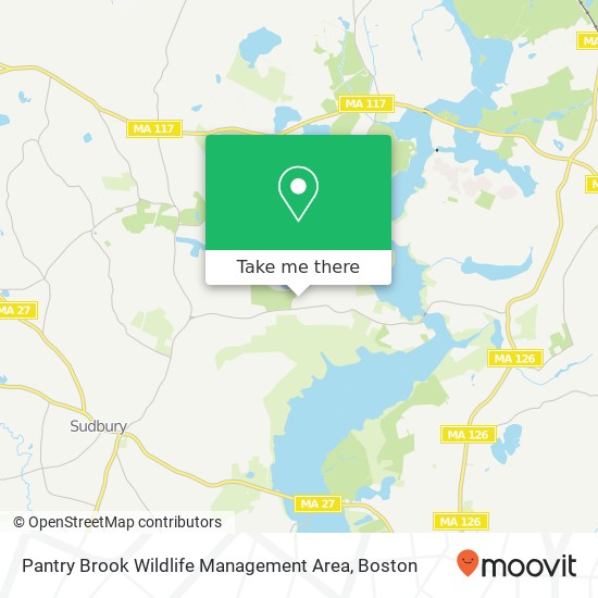 Mapa de Pantry Brook Wildlife Management Area