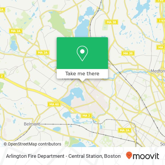 Arlington Fire Department - Central Station map