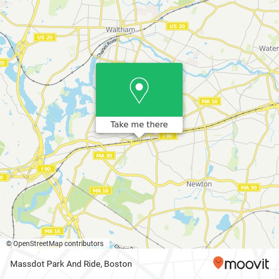 Massdot Park And Ride map