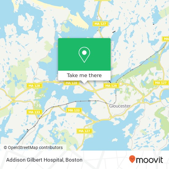 Mapa de Addison Gilbert Hospital