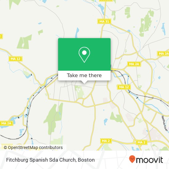 Fitchburg Spanish Sda Church map