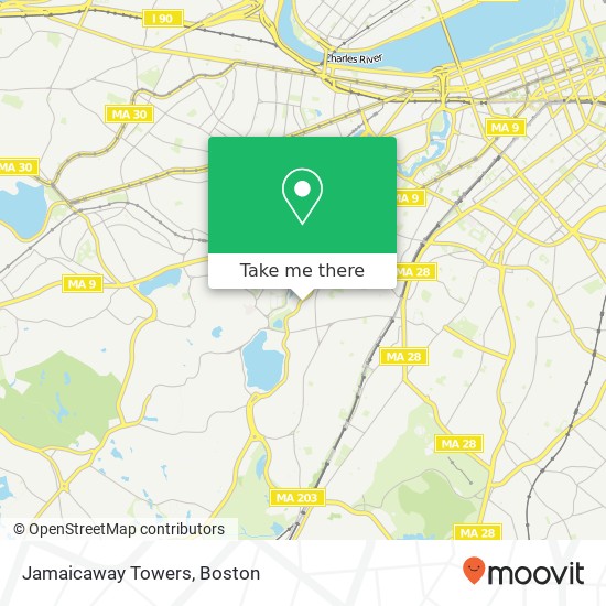 Jamaicaway Towers map