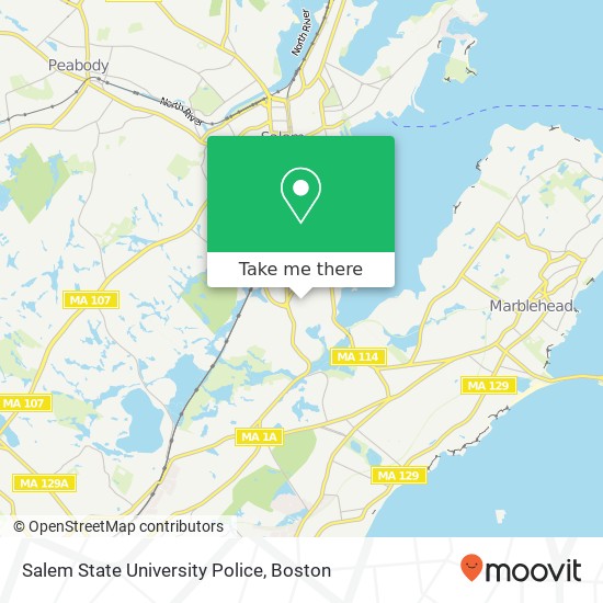 Salem State University Police map