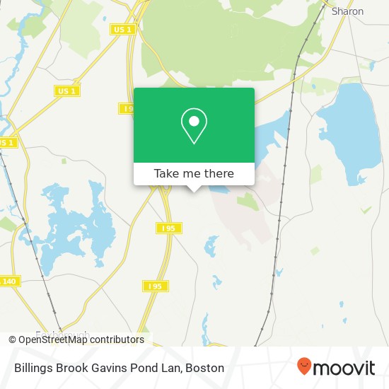 Mapa de Billings Brook Gavins Pond Lan