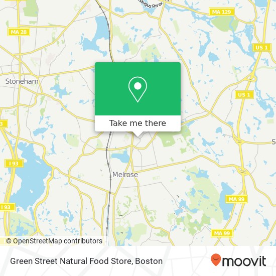 Mapa de Green Street Natural Food Store