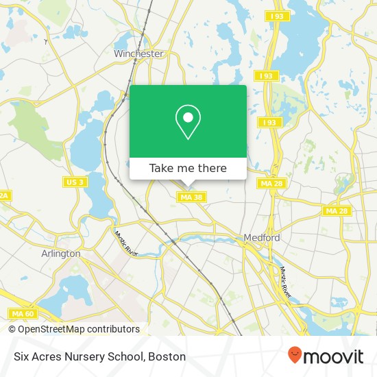 Mapa de Six Acres Nursery School