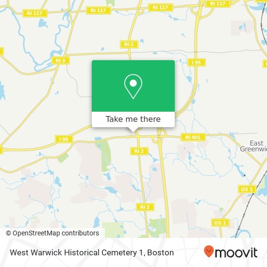 Mapa de West Warwick Historical Cemetery 1