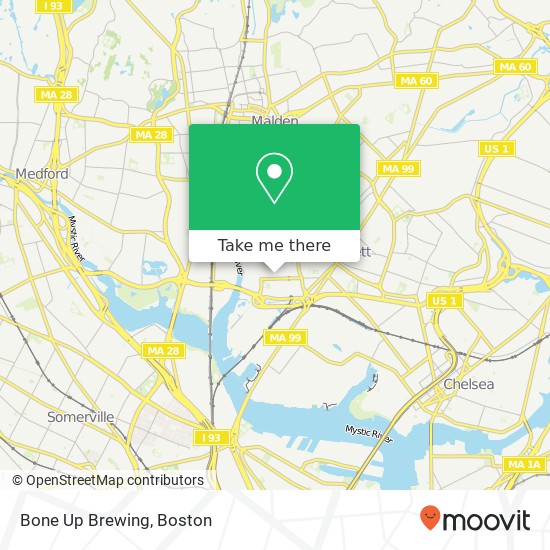 Mapa de Bone Up Brewing