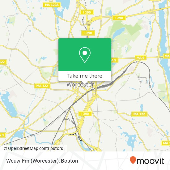 Mapa de Wcuw-Fm (Worcester)