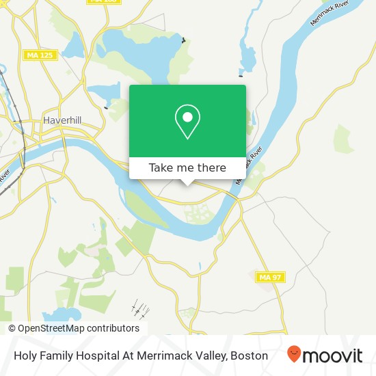 Holy Family Hospital At Merrimack Valley map