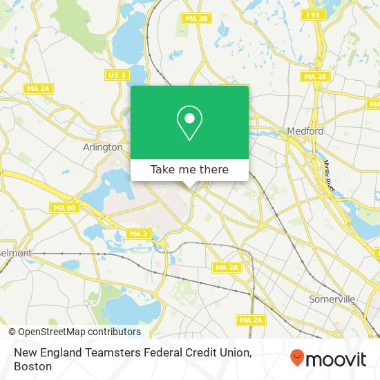 New England Teamsters Federal Credit Union map