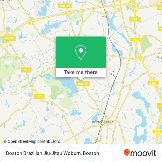 Mapa de Boston Brazilian Jiu-Jitsu Woburn