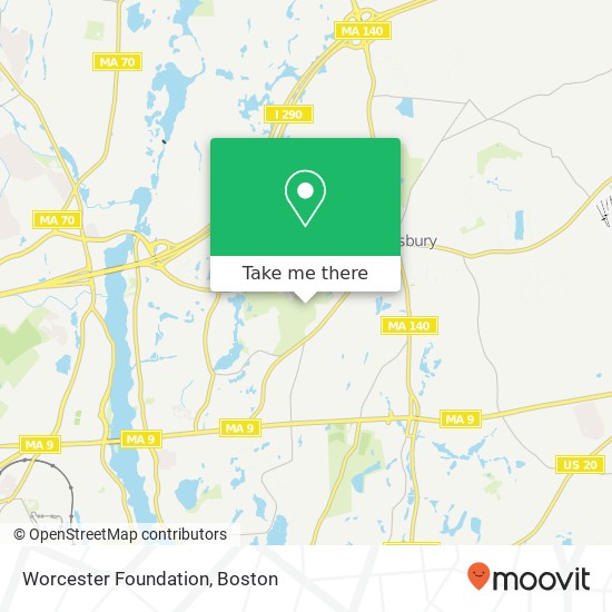 Worcester Foundation map