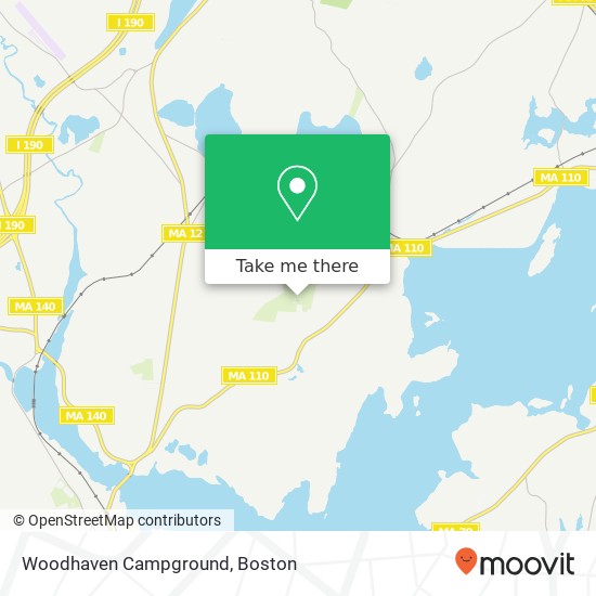 Mapa de Woodhaven Campground