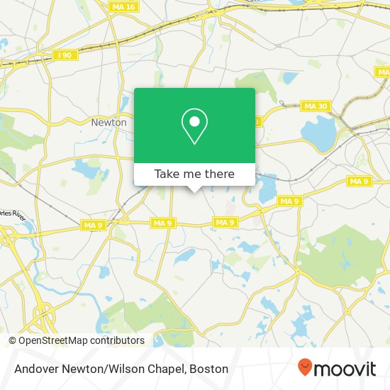 Andover Newton/Wilson Chapel map