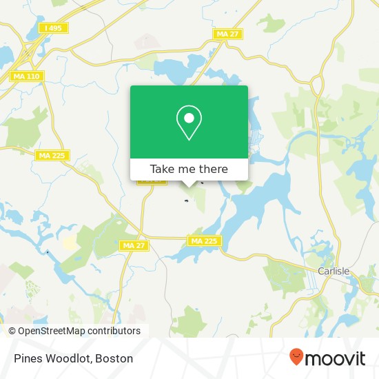 Pines Woodlot map